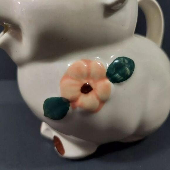 Vintage '40s MCM Shawnee Smiley USA Figural Hand Painted Pig Creamer Pitcher - Picture 5 of 6
